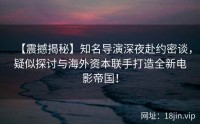 【震撼揭秘】知名导演深夜赴约密谈，疑似探讨与海外资本联手打造全新电影帝国！