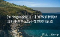 【91chigua全面直击】细致解析网络爆料事件中无处不在的黑料痕迹